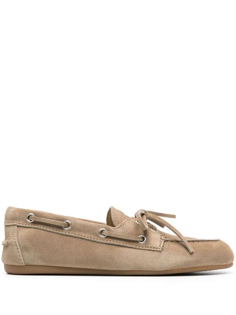 miu miu logo embellished loafers